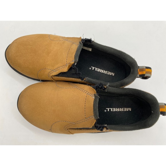 Merrell Other - Merrell‎ Kids Jungle Moc Tan Suede Slip On Hiking Shoes Brown Kids Size 12.5